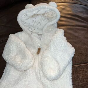 Carters white one piece fleece size 3 months